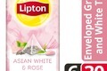 (uitlopend artikel)LIPTON TEA EXCLUSIVE SELECTION Aziatisch Wit en Rozenblaadjes 6x30 env