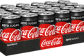 COCA COLA ZERO blik sleek  tray 24 st 33 cl