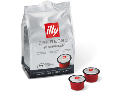 MPS illy DONKER ESPRESSO ZWART 6 x 15 stk.