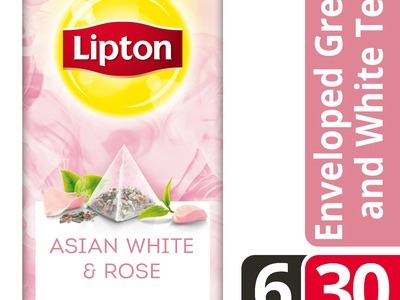 (uitlopend artikel)LIPTON TEA EXCLUSIVE SELECTION Aziatisch Wit en Rozenblaadjes 6x30 env