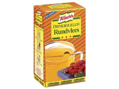 KNORR DRINKBOUILLON RUNDVLEES 80 zakjes per verpakking