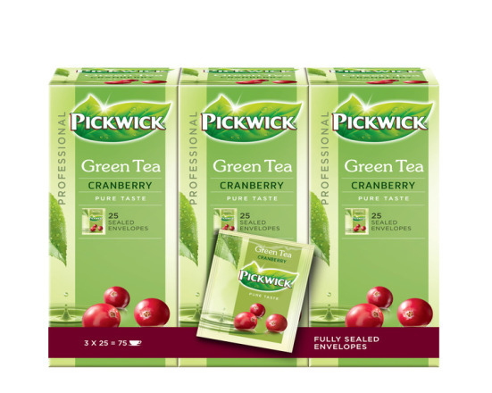 PW TEA PROF  GROENE THEE CRANBERRY 3x 25 x 2 gram