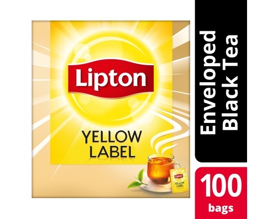 LIPTON YELLOW LABEL FAIRTRADE met enveloppe 100x2gram