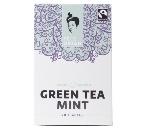 TE DE ORIGEN Green Tea Mint 6x20x2gr.fairtrade+ bio