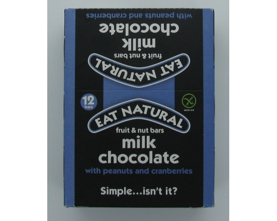 EAT NATURAL PEANUT CRANBERRY pistache en chocolade 12 stuks