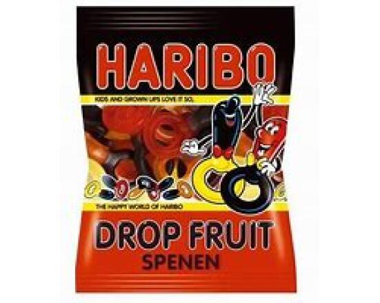HARIBO DROP FRUIT SPENEN  28 x 75 gram
