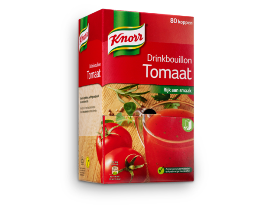 KNORR DRINKBOUILLON TOMAAT 80 zakjes per verpakking