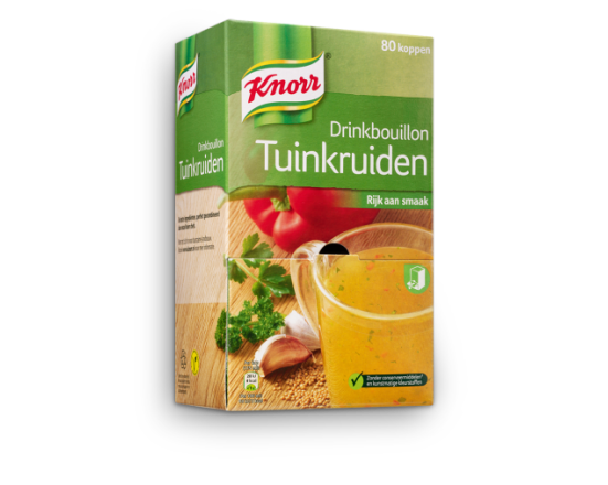 KNORR DRINKBOUILLON TUINKRUIDEN 80 zakjes per verpakking