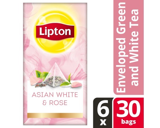 (uitlopend artikel)LIPTON TEA EXCLUSIVE SELECTION Aziatisch Wit en Rozenblaadjes 6x30 env