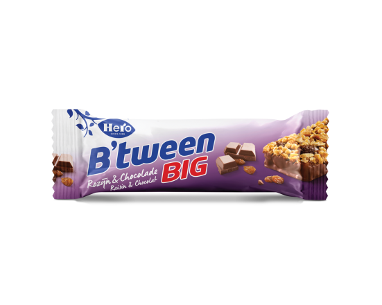 B'TWEEN CHOCO.ROZIJN 24 reep 50 gram