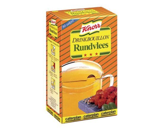 KNORR DRINKBOUILLON RUNDVLEES 80 zakjes per verpakking