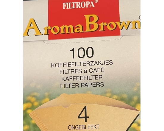 Aroma Brown koffiefilters maat 4.