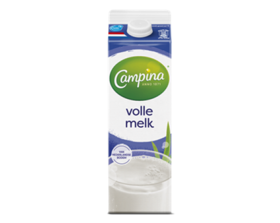 Campina Langlekker Volle melk tray 12 x 1 liter