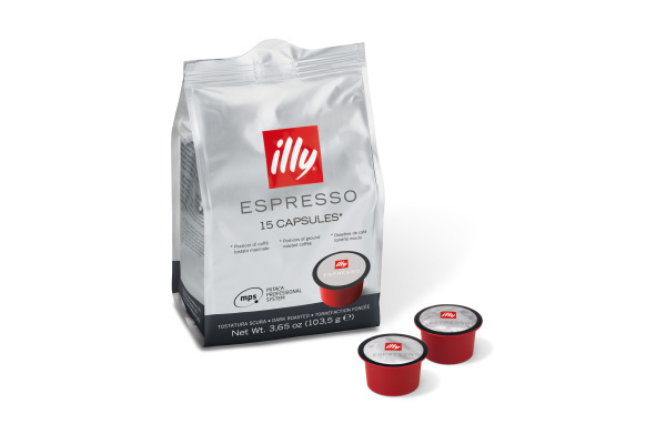 MPS illy DONKER ESPRESSO ZWART 6 x 15 stk.