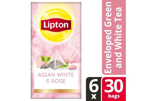 (uitlopend artikel)LIPTON TEA EXCLUSIVE SELECTION Aziatisch Wit en Rozenblaadjes 6x30 env