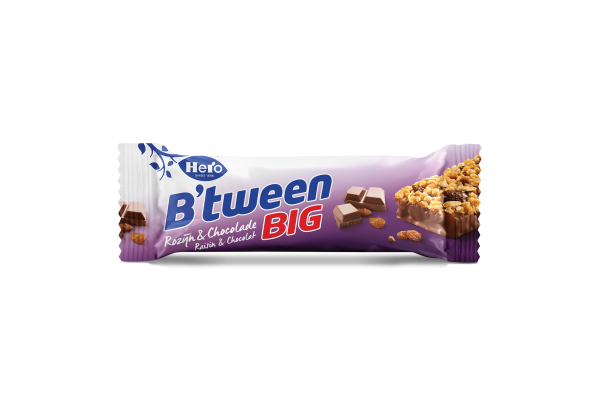 B'TWEEN CHOCO.ROZIJN 24 reep 50 gram