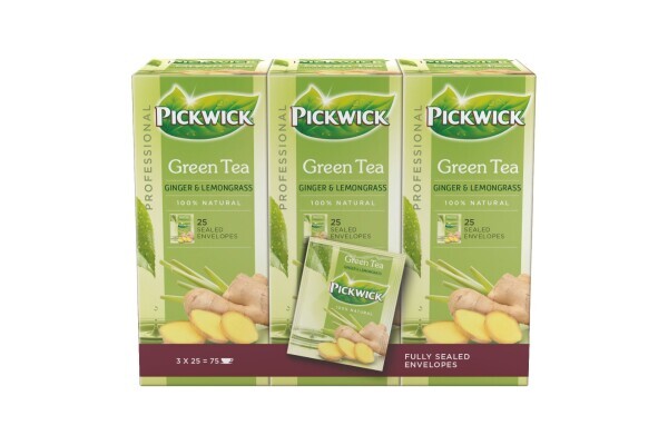 PW TEA PROF GREEN TEA GINGER & LEMONGRASS 3 x 25 x 1,5 gram